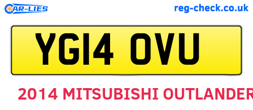 YG14OVU are the vehicle registration plates.