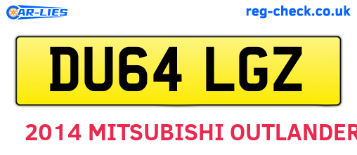 DU64LGZ are the vehicle registration plates.