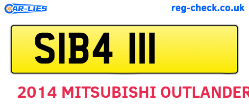 SIB4111 are the vehicle registration plates.