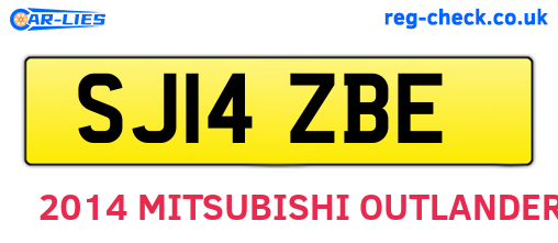 SJ14ZBE are the vehicle registration plates.