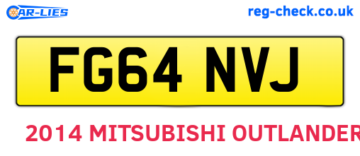 FG64NVJ are the vehicle registration plates.