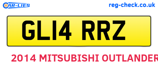 GL14RRZ are the vehicle registration plates.