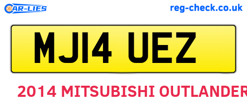MJ14UEZ are the vehicle registration plates.