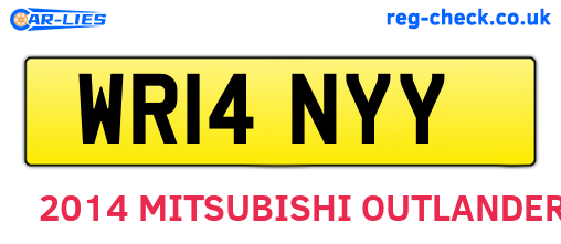 WR14NYY are the vehicle registration plates.