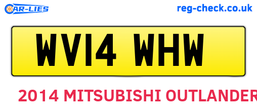 WV14WHW are the vehicle registration plates.