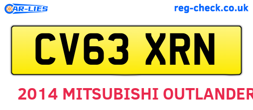 CV63XRN are the vehicle registration plates.