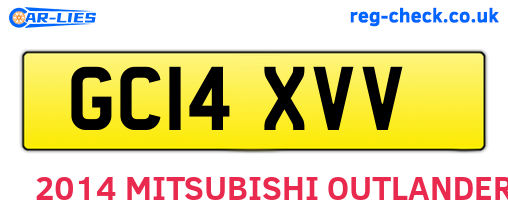 GC14XVV are the vehicle registration plates.