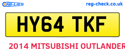 HY64TKF are the vehicle registration plates.