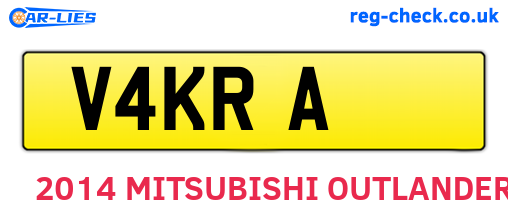 V4KRA are the vehicle registration plates.