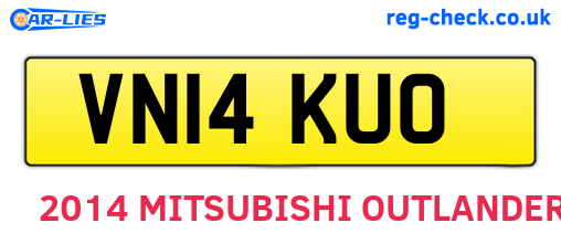VN14KUO are the vehicle registration plates.