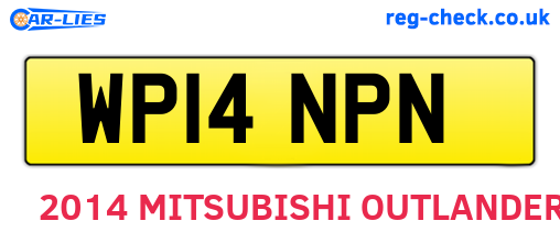 WP14NPN are the vehicle registration plates.
