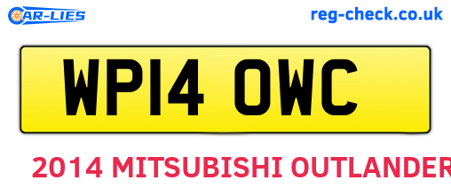 WP14OWC are the vehicle registration plates.