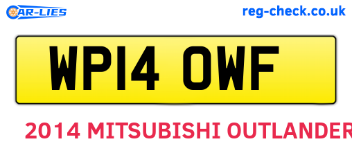 WP14OWF are the vehicle registration plates.