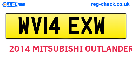 WV14EXW are the vehicle registration plates.