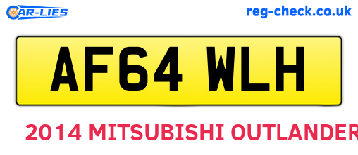 AF64WLH are the vehicle registration plates.