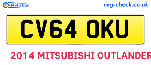 CV64OKU are the vehicle registration plates.