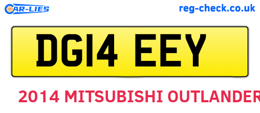 DG14EEY are the vehicle registration plates.