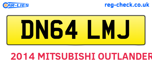 DN64LMJ are the vehicle registration plates.