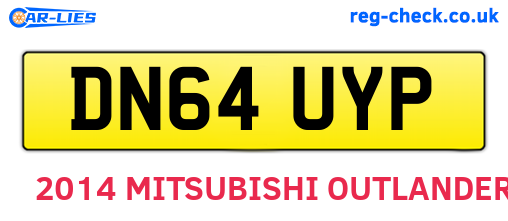 DN64UYP are the vehicle registration plates.