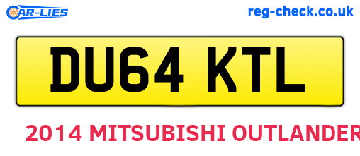 DU64KTL are the vehicle registration plates.