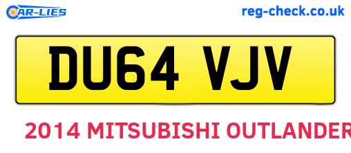 DU64VJV are the vehicle registration plates.