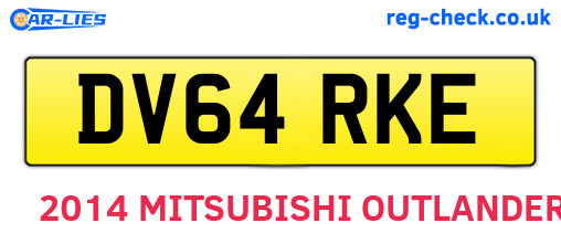 DV64RKE are the vehicle registration plates.