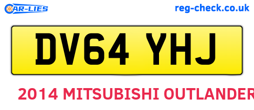 DV64YHJ are the vehicle registration plates.