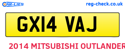 GX14VAJ are the vehicle registration plates.