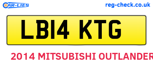 LB14KTG are the vehicle registration plates.