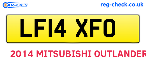 LF14XFO are the vehicle registration plates.