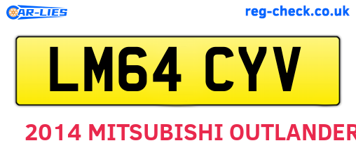LM64CYV are the vehicle registration plates.