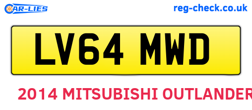 LV64MWD are the vehicle registration plates.