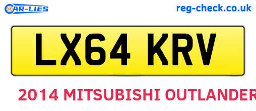 LX64KRV are the vehicle registration plates.