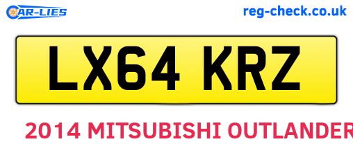 LX64KRZ are the vehicle registration plates.