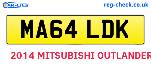 MA64LDK are the vehicle registration plates.