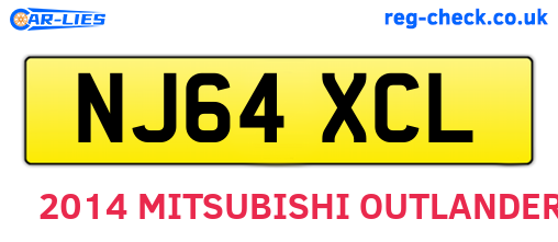 NJ64XCL are the vehicle registration plates.