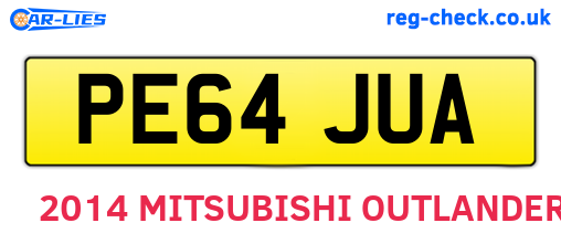 PE64JUA are the vehicle registration plates.