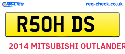 R50HDS are the vehicle registration plates.