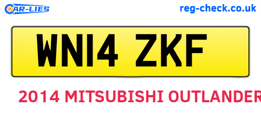 WN14ZKF are the vehicle registration plates.