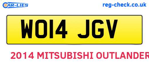 WO14JGV are the vehicle registration plates.