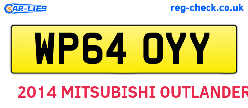 WP64OYY are the vehicle registration plates.