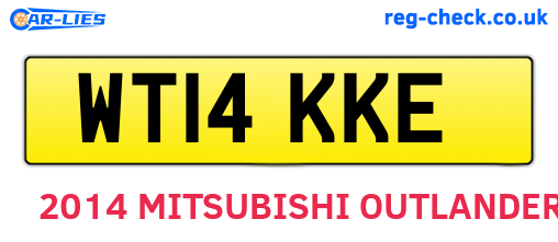 WT14KKE are the vehicle registration plates.