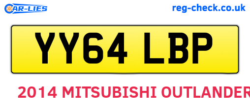 YY64LBP are the vehicle registration plates.