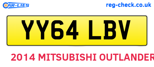 YY64LBV are the vehicle registration plates.