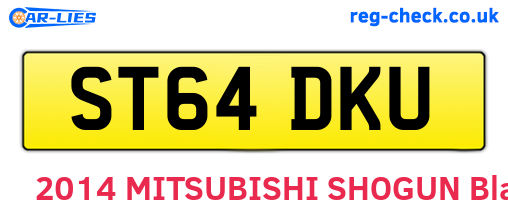 ST64DKU are the vehicle registration plates.