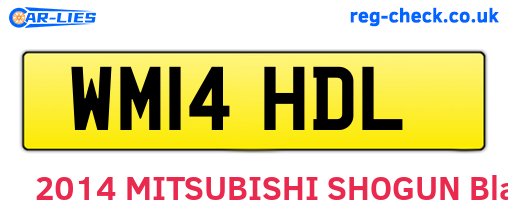 WM14HDL are the vehicle registration plates.