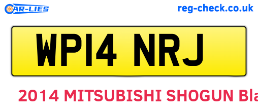 WP14NRJ are the vehicle registration plates.