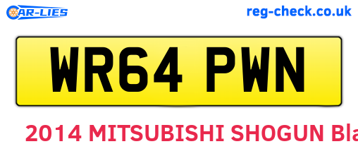 WR64PWN are the vehicle registration plates.