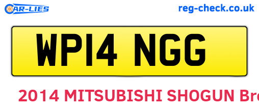 WP14NGG are the vehicle registration plates.