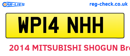WP14NHH are the vehicle registration plates.